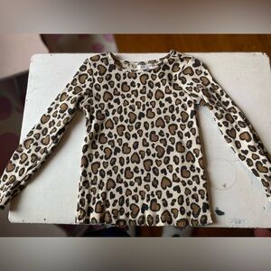 Max Studio Leopard Print Kids Top